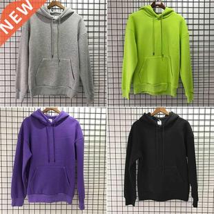 Solid color Hoodie Men Women Pullover High Quality Black Whi