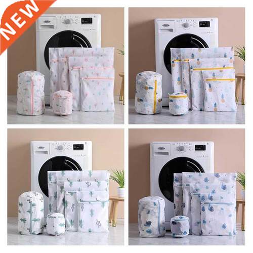 6 pcs/set Polyester Me Laundry Bags Blue leaves Pineapple