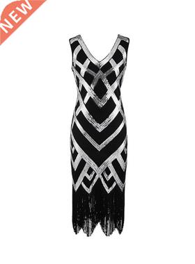 1920S Vintge Gret Gtsby Prty Flpper Dress Sequins Dress