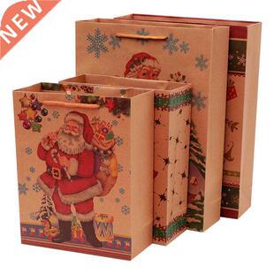 Santa Claus kraft paper bag clothing printing packaging hand