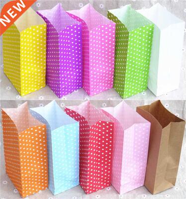 New paper bag mini Stand up Colorful Polka Dot Bags 18x9x6c
