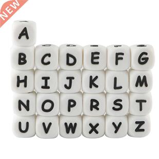 Kovict 10pcs 12MM Silicone Letters Beads Baby Teething Teeth
