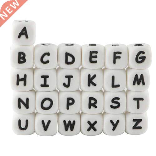 Kovict 10pcs 12MM Silicone Letters Beads Baby Teething Teeth