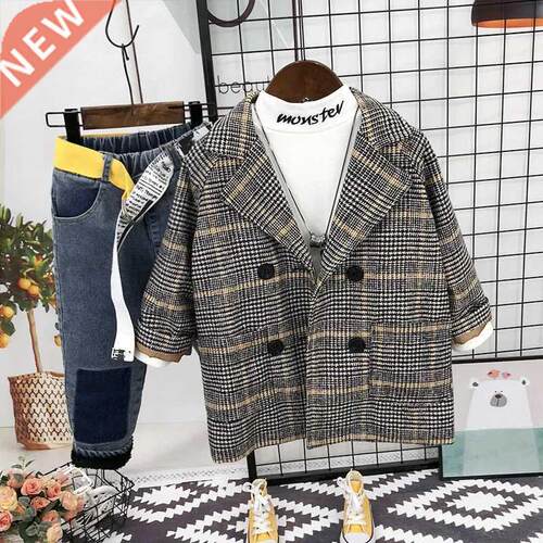 Baby Boys Woolen Coat Spring Fall Winter Clothes Children's