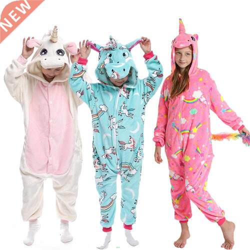 Kigurumi Suit for Children Winter Overalls Warm Kids Pajamas