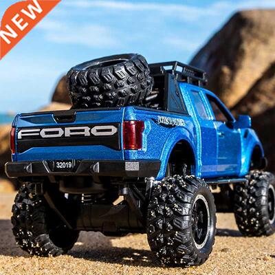 KIDAMI 1:32 Ford Raptor F150 Big Wheel Alloy Diecast Car Mod