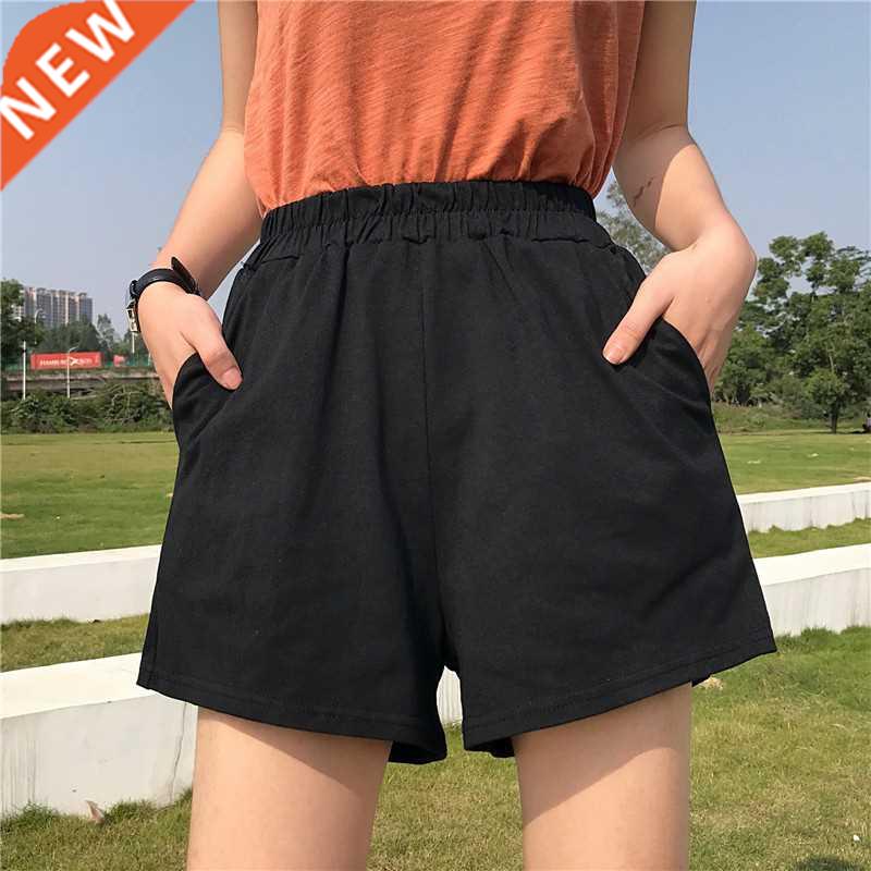 Women Shorts Summer Casual Clothes undefined Solid color y2k-封面