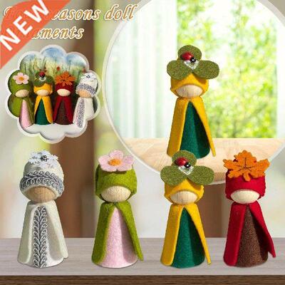 Four Seson Doll Felting Decortive Ornment Doll Window