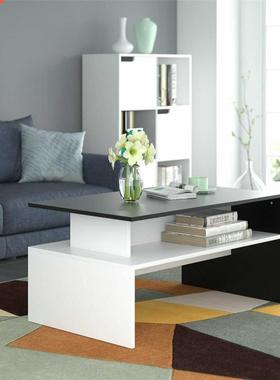 2 Tier Coffee Table End/Side Table Modern Design w/Open Shel