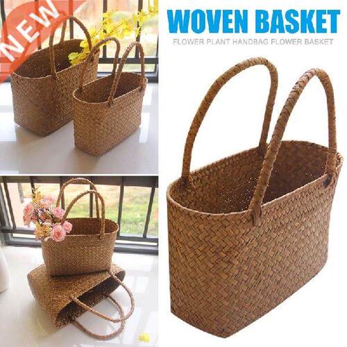 Seaweeds Woven Basket Flower Basket Garden Succulent Bag