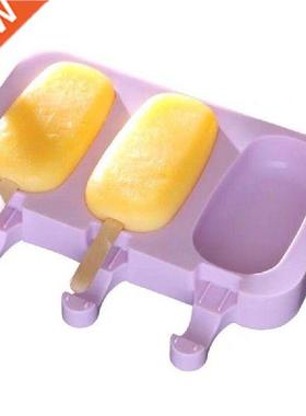 3 Cell Big Size Silicone Ice Cream Mold Popsicle Molds DIY