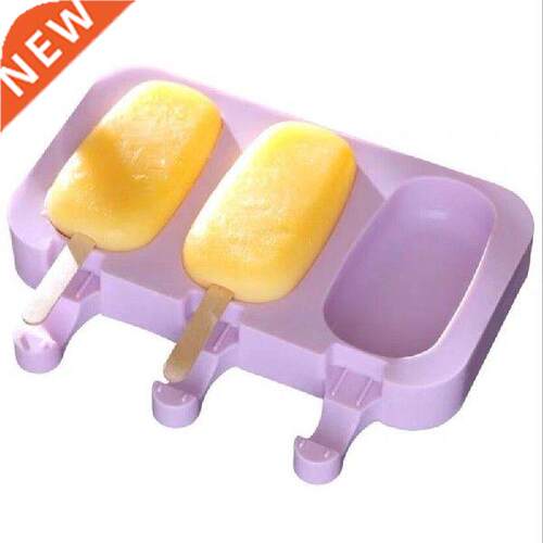3 Cell Big Size Silicone Ice Cream Mold Popsicle Molds DIY