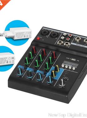 Professional Audio Mixer 4 Channels Bluetooth-compatible Sou