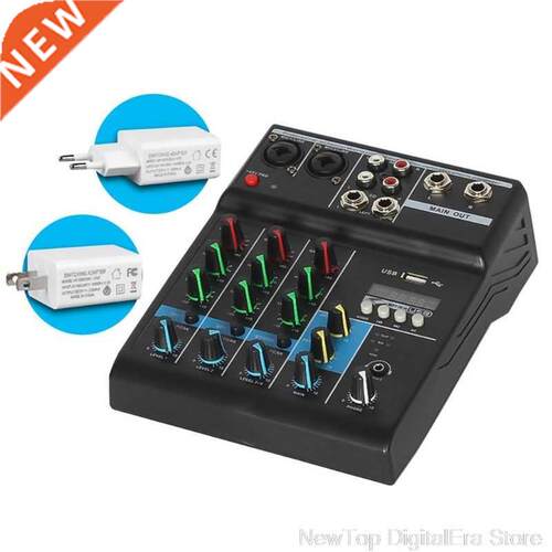 Professional Audio Mixer 4 Channels Bluetooth-compatible Sou