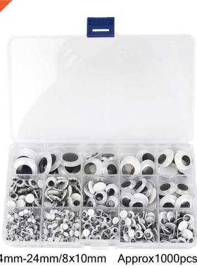 1000PCS Self-adhesive Mixed Size 4-24mm Eyes Dolls Googly