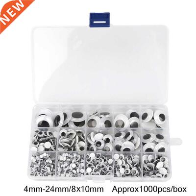 1000PCS Self-adhesive Mixed Size 4-24mm Eyes Dolls Googly
