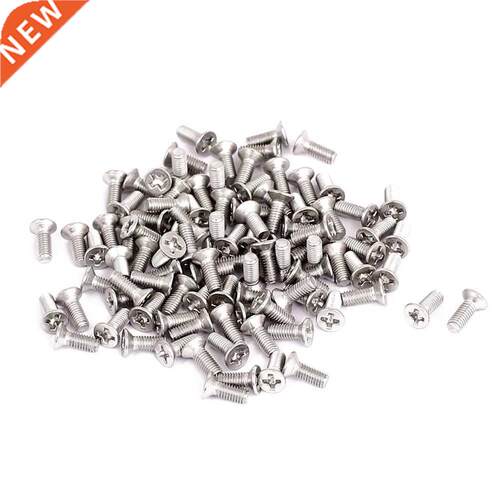 100Pcs M3x8mm Thread Phillips Flat Head Countersunk Bolts Sc