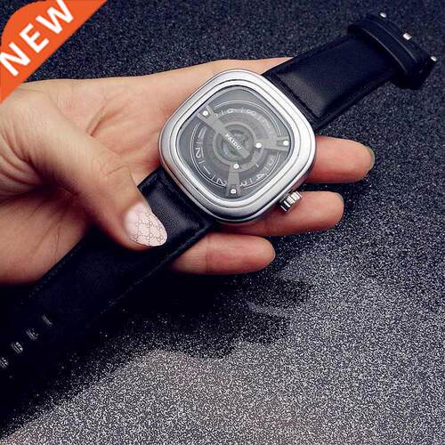 Punk Square Wheel Men Concept Watch Quartz Unicorn Watch