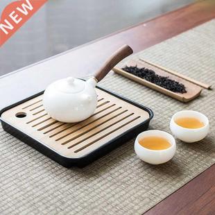 Sque Simple Dry Soak Tea Tray Eco-Friendly Wooden Drainage