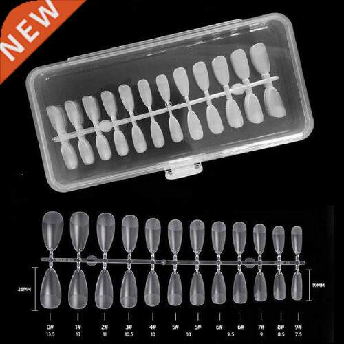 Nail Tip Frosted Short Water Drop Fold Seamless Tips