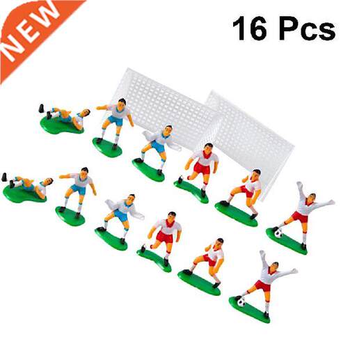 16pcs Soccer Cake Decorations Miniature Resin Cake Topper