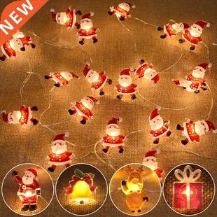 Santa Claus Garland Snowman Light Christmas Decorations for