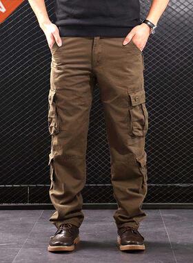 FALIZA Men's Cargo Pants Multi Pockets Military Styl