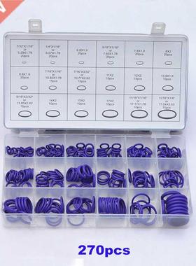 270 Pcs 18 Size Rubber O Ring Metric Nitrile Washer Car Air