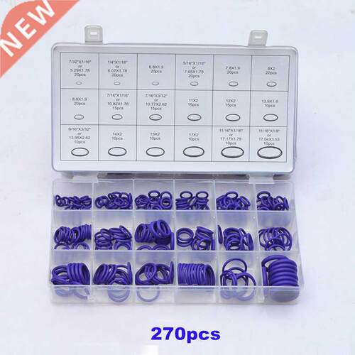 270 Pcs 18 Size Rubber O Ring Metric Nitrile Washer Car Air
