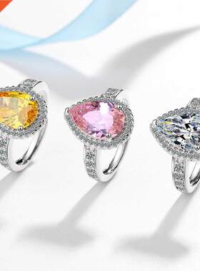 Sterling Silver Rings Natural Diamond Jewelry for Women Fine
