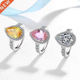 Sterling Silver Rings Natural Diamond Jewelry for Women Fine