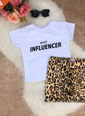 CANIS Summer Toddler Baby Girl Clothes Short Sleeve Letter P