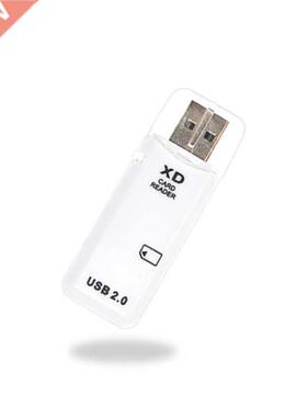 USB2.0 High-speed Card Reader, Portable Ivory White XD Singl