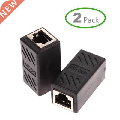 2pcs RJ45 Coupler Ethernet Cable Extender Adapter Female to