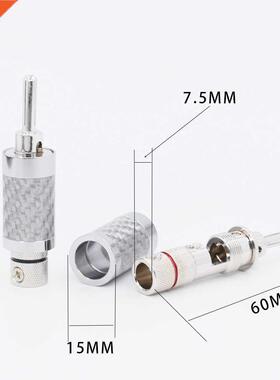 16pieces High Quality HiFi Rhodium Carbon Fiber Banana Plug