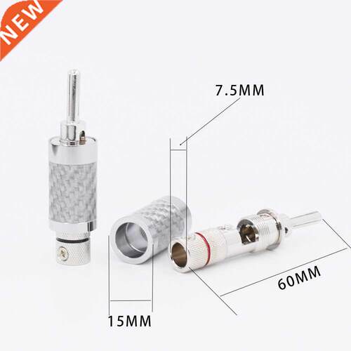 16pieces High Quality HiFi Rhodium Carbon Fiber Banana Plug