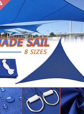 8 Sizes Blue 00D Regular Triangle Shade Sails Waterproof Su
