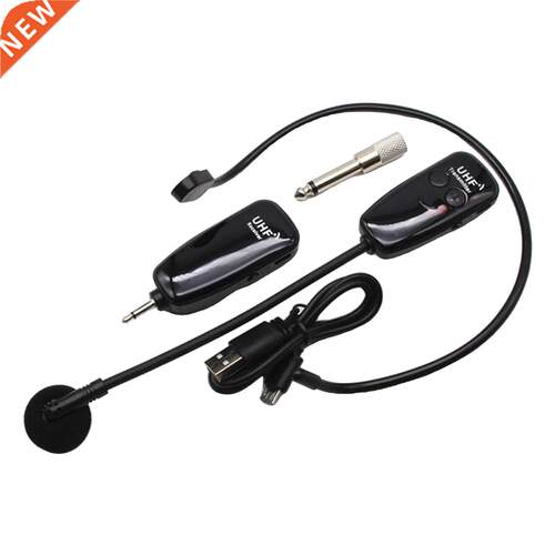 Wireless Microphone Headset Mic UHF Transmitter + Receiver