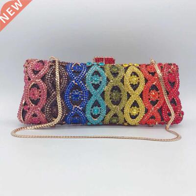 2022 New Arrival Blue/Yellow/Red Women Evening Clutch Bag Fa