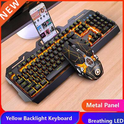 Gaming Keyboard Gaming Mouse Mechanical Feeling RGB LED Back