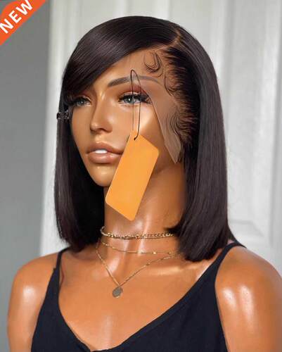 Short Bob Wigs 1x4 1x6 Lace Front Wig Straight alipearl ha