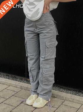 Vintage Cargo Pants aggy Jeans Women Fashion 90s Sreetwear