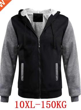 Plus Size 8XL 10XL Winter Spring jackets men Thick Warm Swea