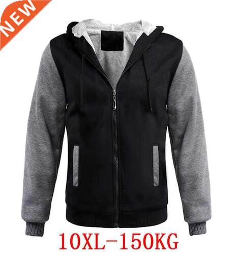 Plus Size 8XL 10XL Winter Spring jackets men Thick Warm Swea