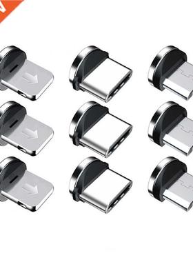 Round Magnetic Cable plug 8 Pin Type C Micro USB C Plugs Pho