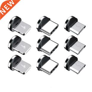 Round Magnetic Cable plug 8 Pin Type C Micro USB C Plugs Pho