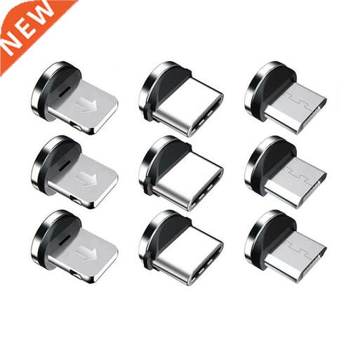 Round Magnetic Cable plug 8 Pin Type C Micro USB C Plugs Pho
