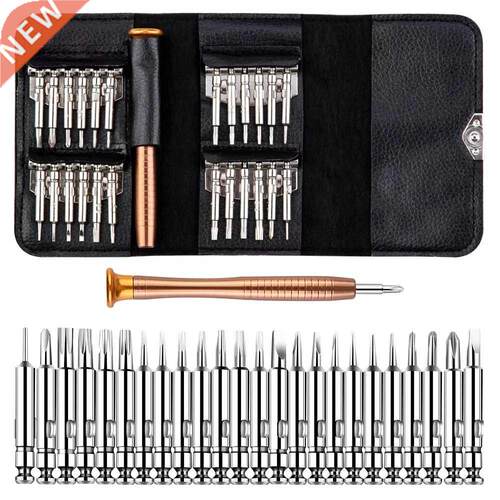 Portable Screwdriver Set with 25 Clamping Bits Mini Repair T