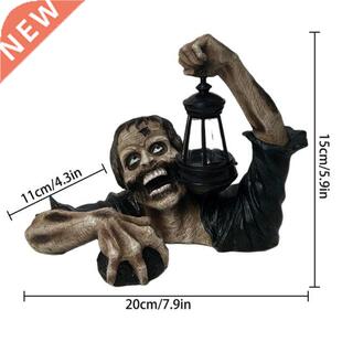 23GB Zombie Crawling Out of Grave with Led Lantern Garden De