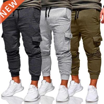 Men Casual Tracksuit Loose Sport Fit Jogging Joggers Sweat C